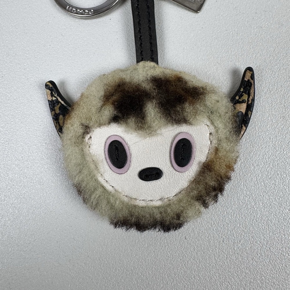 Coach Gary Baseman Buster Leather Leopard Keychain Limited Edition 64760 New - Picture 3 of 10